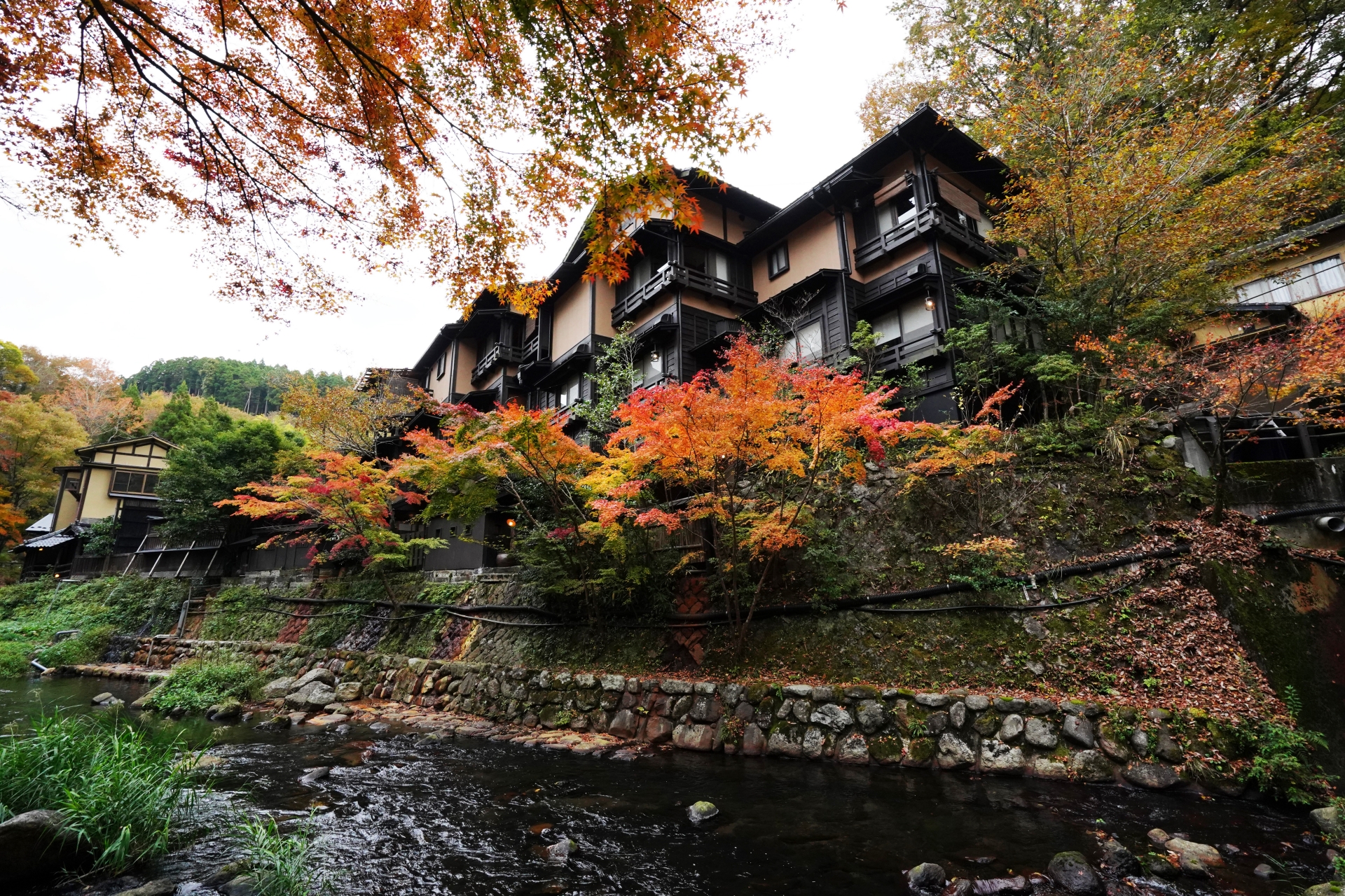 黒川温泉の露天風呂