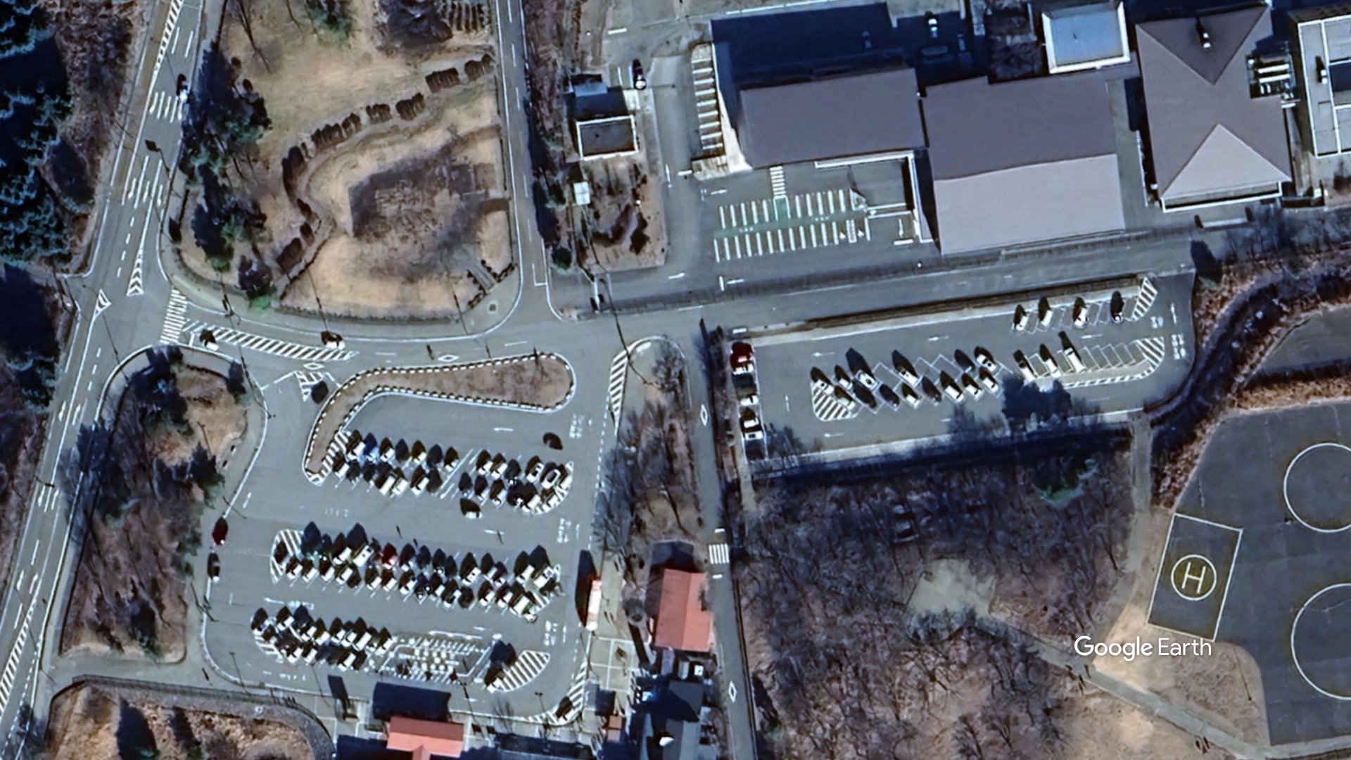 道の駅 朝霧高原の航空写真｜Google Earth studio